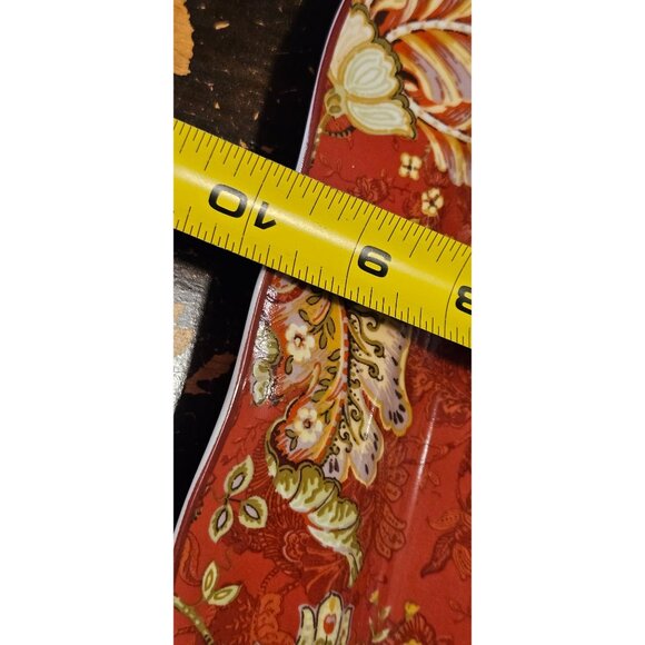 222 Fifth Gabrielle 3pc Set 6" Bowl 9" Square Plate & 14" Platter Fine Ceramic - Picture 11 of 16